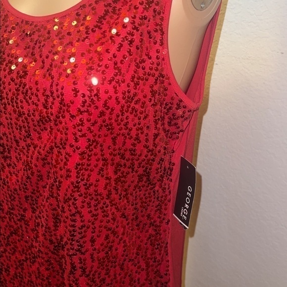 GEORGE red blingy top large NWT - Picture 3 of 3